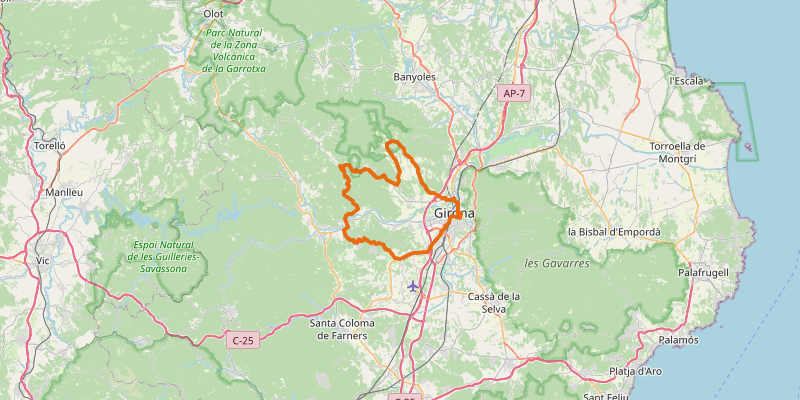 Route map for Llemena