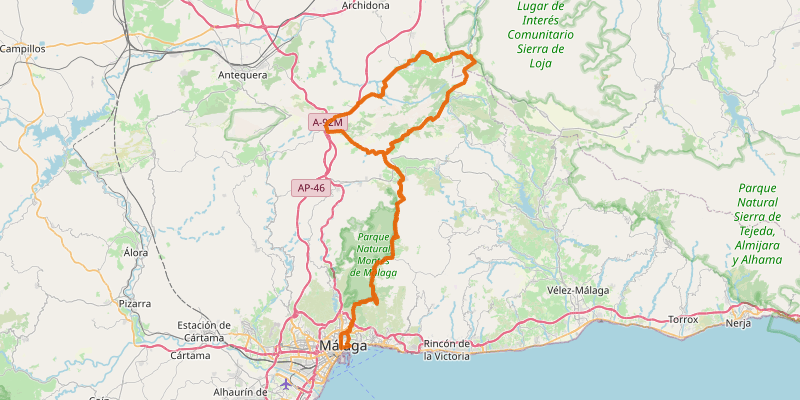 Route map for The route of the (lesser known) Villanuevas