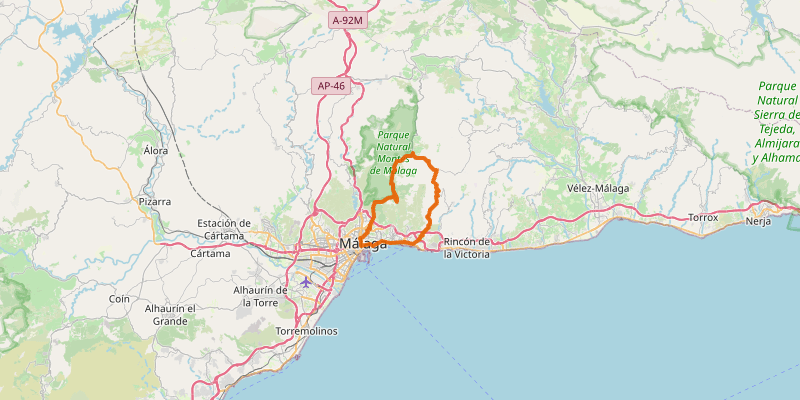 Route map for The classic loop: Puerto del León